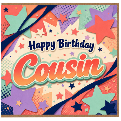 Cousin Birthday Card, Happy Birthday Cousin Card