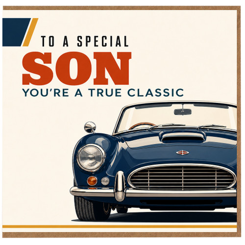 Son Birthday Card, You're a True Classic Vintage Car Card