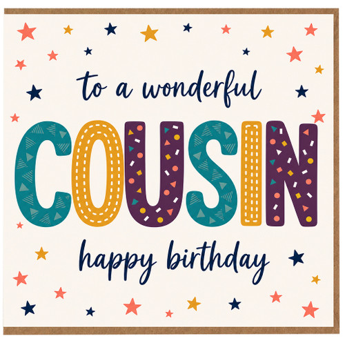 Cousin Birthday Card, To a Wonderful Cousin Happy Birthday Card