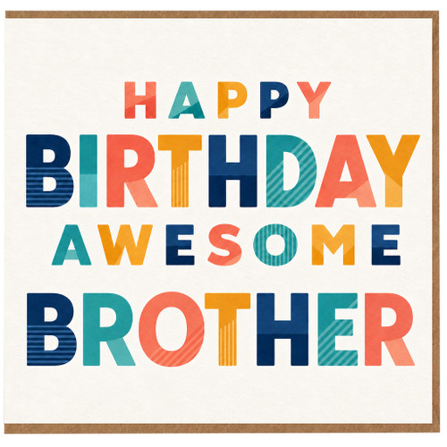 Brother Birthday Card, Happy Birthday Awesome Brother Card
