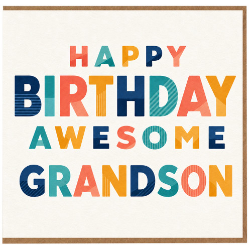 Grandson Birthday Card, Happy Birthday Awesome Grandson