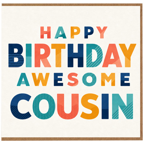 Cousin Birthday Card, Happy Birthday Awesome Cousin
