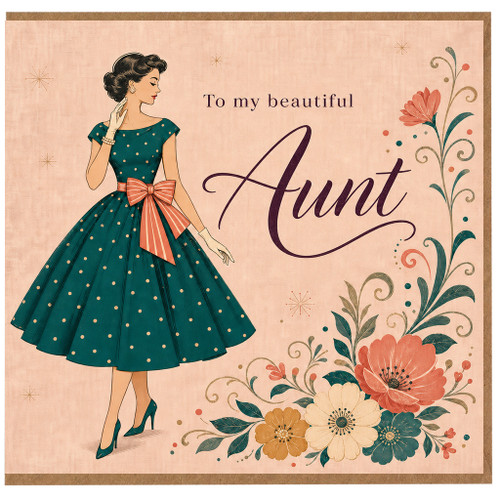 Aunt Card, To My Beautiful Aunt Floral Greeting Card