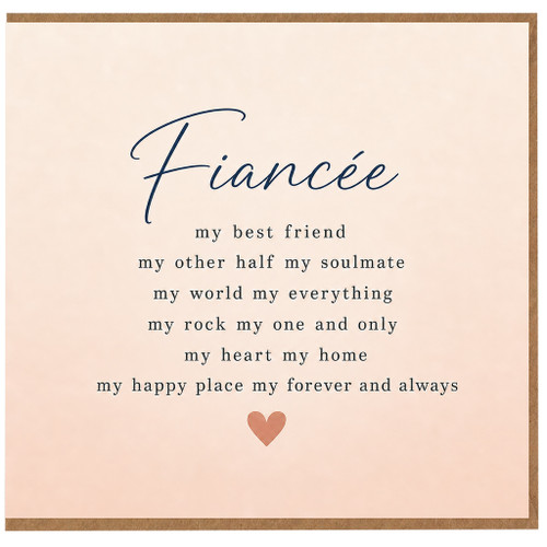 Fiancée Birthday Card, My Fiancée My Other Half My Soulmate Card