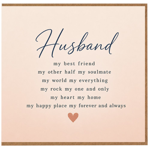 Husband Birthday Card, My Husband My Soulmate Love Card