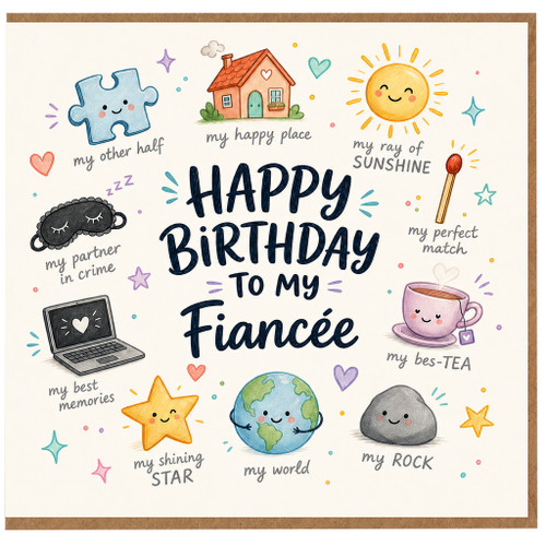 Fiancée Birthday Card, Happy Birthday to My Fiancée Card
