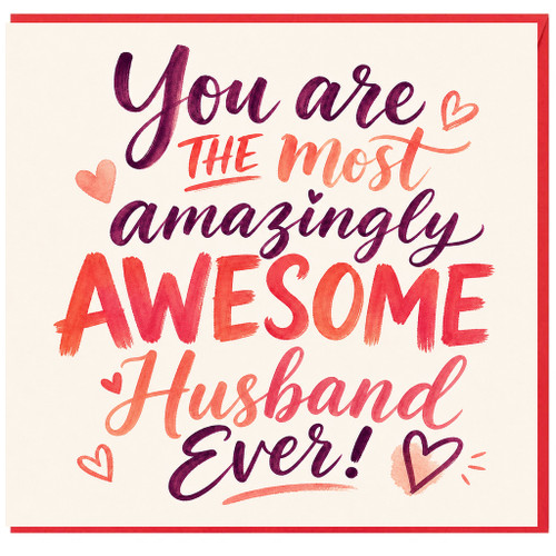 Husband Card, You Are The Most Amazingly Awesome Husband Ever, Romantic Card For Husband