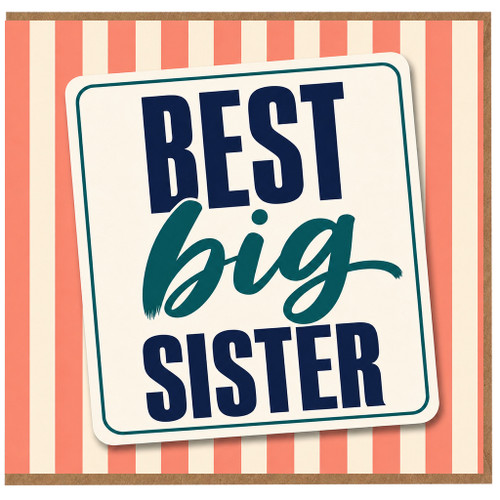 Best Big Sister Card, Big Sister Congratulations Card