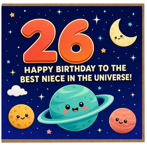 26th Birthday Card for Niece
