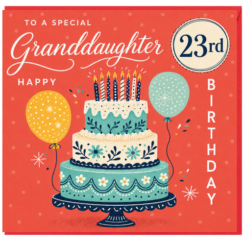 Granddaughter 23rd Birthday Card, Special Happy 23rd Birthday Card