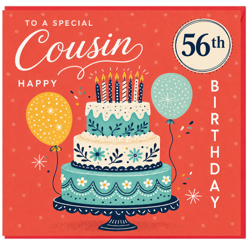 56th Birthday Card for Cousin