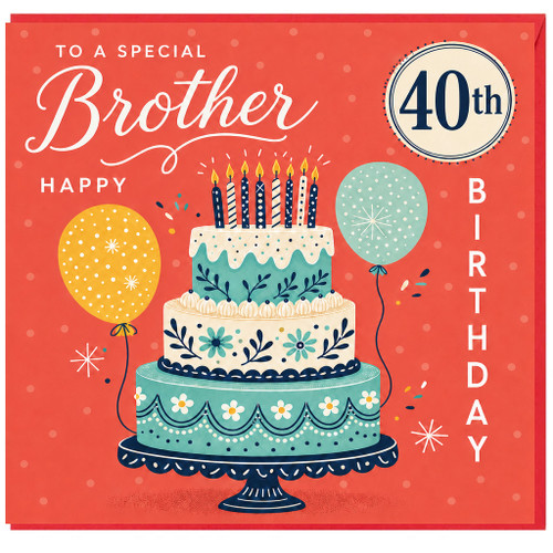 40th Birthday Brother Card, Happy 40th Birthday To A Special Brother Card