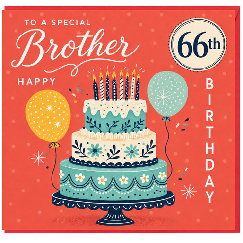 Brother 66th Birthday Card