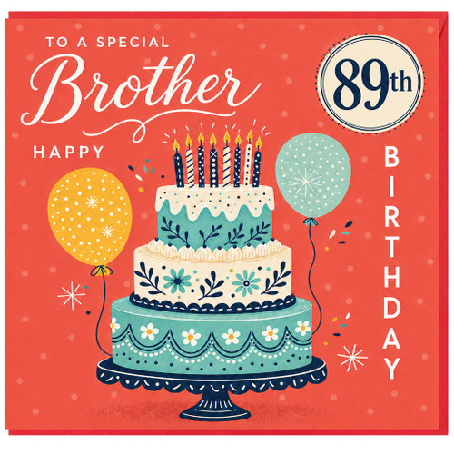 89th Birthday Brother Card