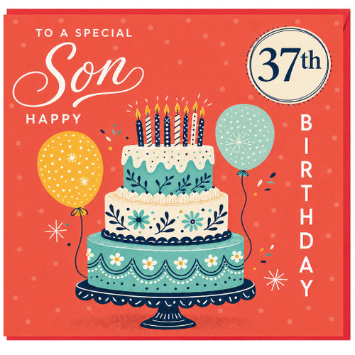 Son 37th Birthday Card, for Son