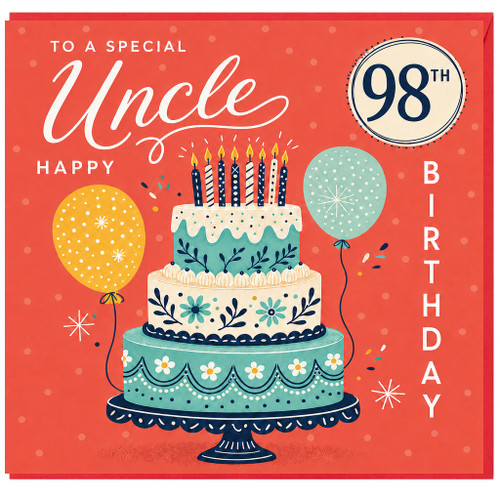 Uncle 98th Birthday Card, Special Uncle Happy 98th Birthday Card