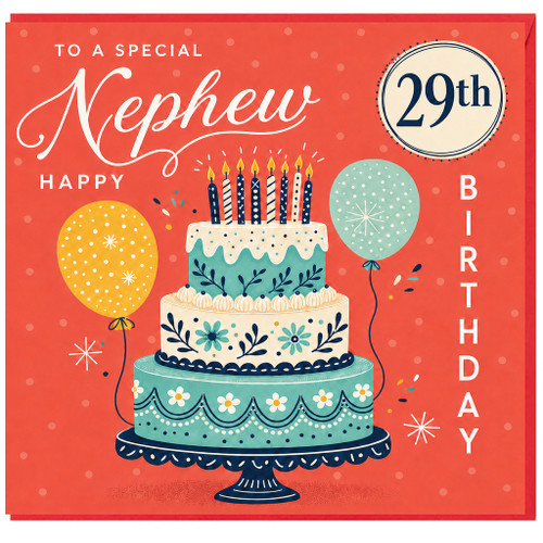 29th Birthday Card for Nephew