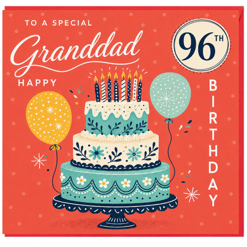 Granddad 96th Birthday Card