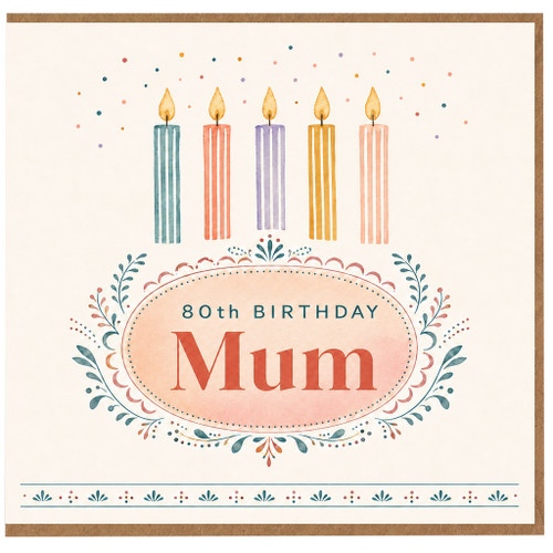 80th Birthday Card for Mum