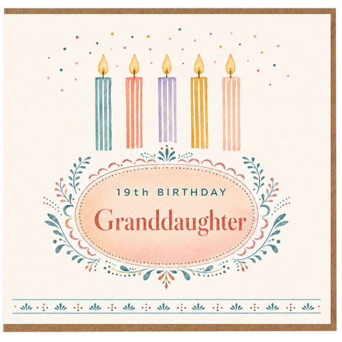 19th Birthday Granddaughter Card