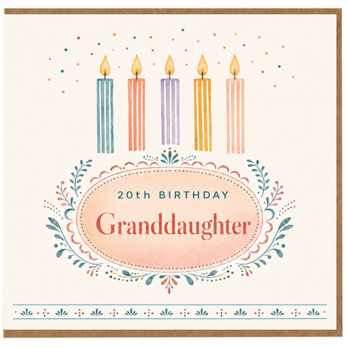 20th Birthday Card for Granddaughter