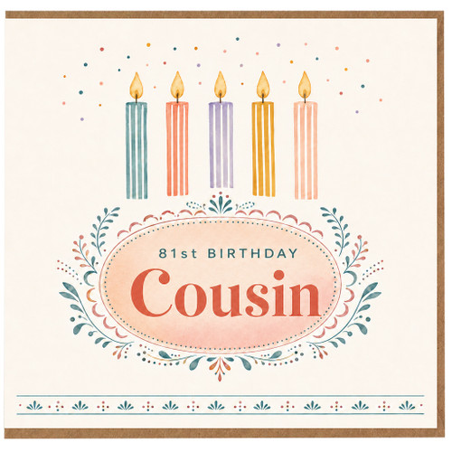 81st Birthday Cousin Card
