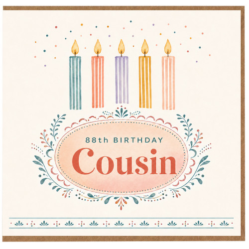 88th Birthday Card for Cousin