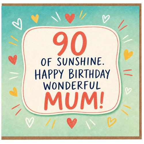 90th Birthday Card for Mum