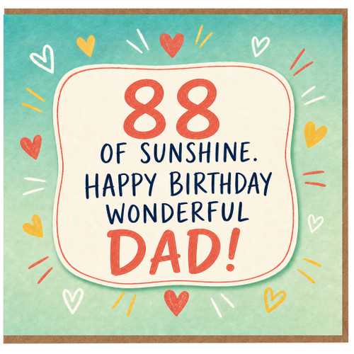 88th Birthday Card for Dad, Happy Birthday Wonderful Dad Card