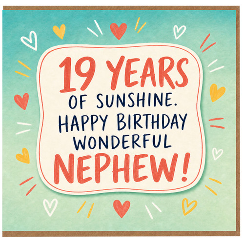19th Birthday Card for Nephew, Happy Birthday Wonderful Nephew Card