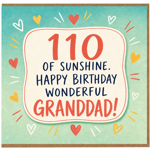 110th Birthday Card for Granddad