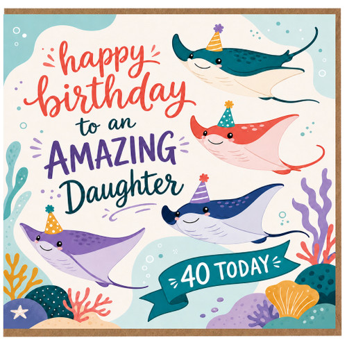 40th Birthday Card for Daughter - Happy Birthday to an Amazing Daughter