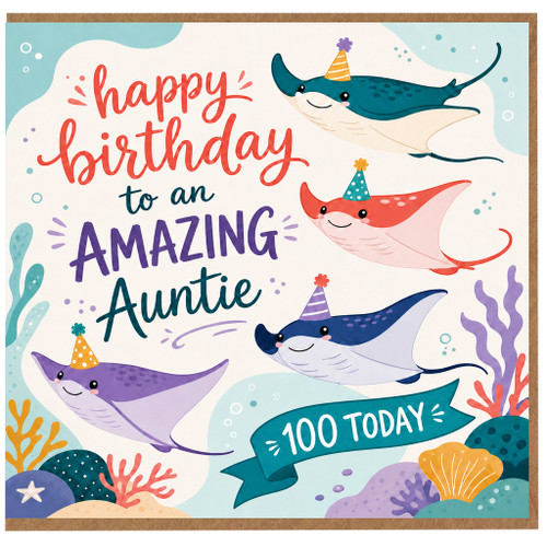 100th Birthday Card for Auntie, Happy Birthday to an Amazing Auntie 100 Today