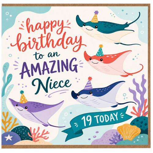 19th Birthday Card for Niece, Happy Birthday to an Amazing Niece
