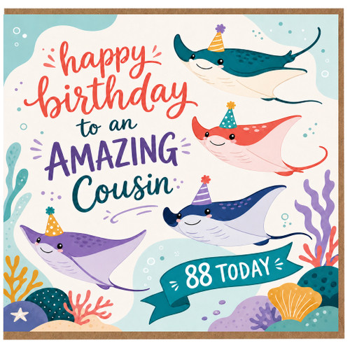 88th Birthday Card for Cousin, Happy Birthday to an Amazing Cousin