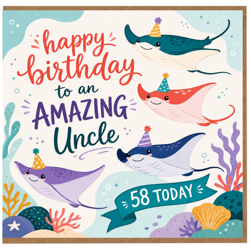 58th Birthday Card for Uncle, Amazing Uncle Birthday Card