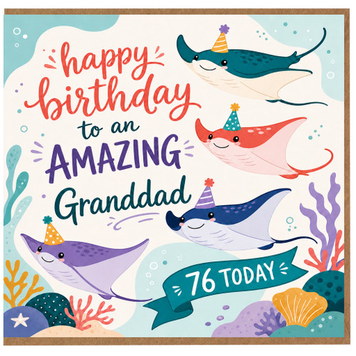 76th Birthday Card for Granddad, Happy Birthday to an Amazing Granddad