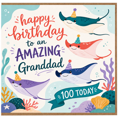 Granddad 100th Birthday Card, Happy Birthday to an Amazing Grandad