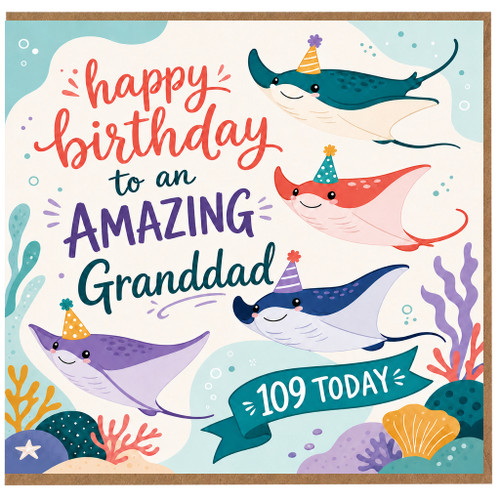 109th Birthday Card for Granddad, Happy Birthday to an Amazing Granddad Card