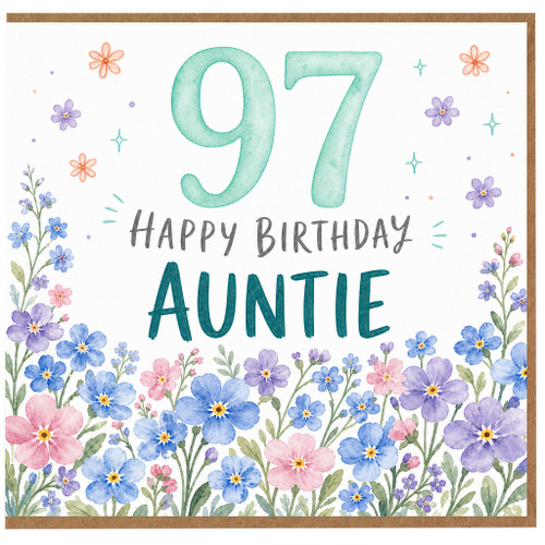 97th Birthday Auntie Card