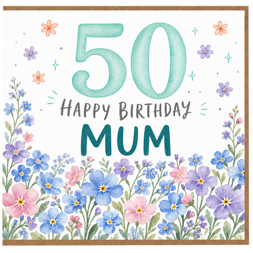 50th Birthday Mum Card