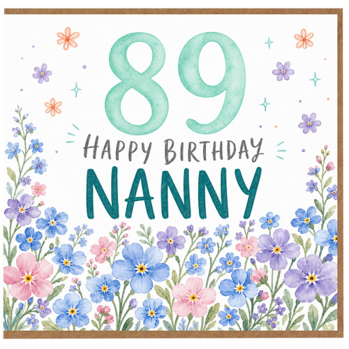 Nanny 89th Birthday Card, for Nanny