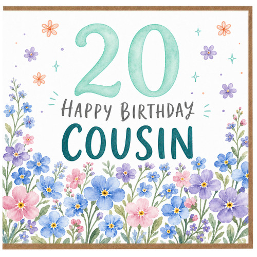 Cousin 20th Birthday Card