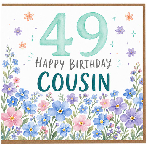 49th Birthday Card for Cousin
