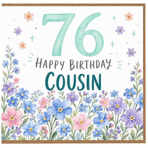 76th Birthday Card for Cousin