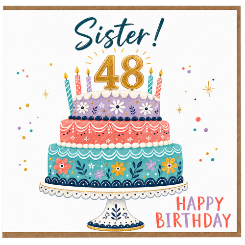 Sister 48th Birthday Card
