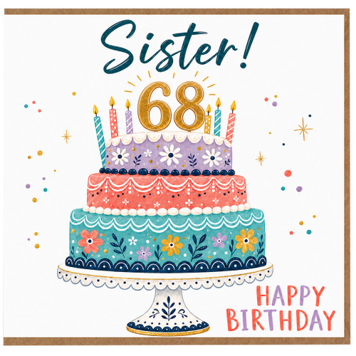Sister 68th Birthday Card