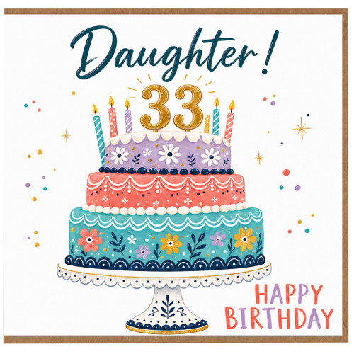 Daughter 33rd Birthday Card