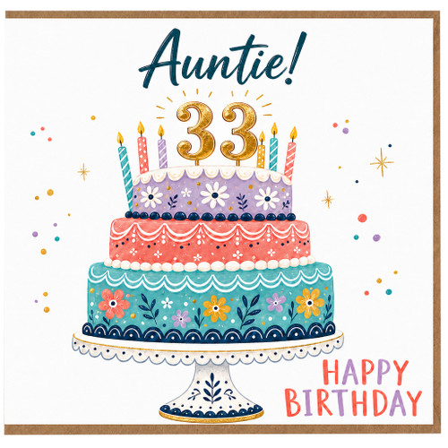 Auntie 33rd Birthday Card