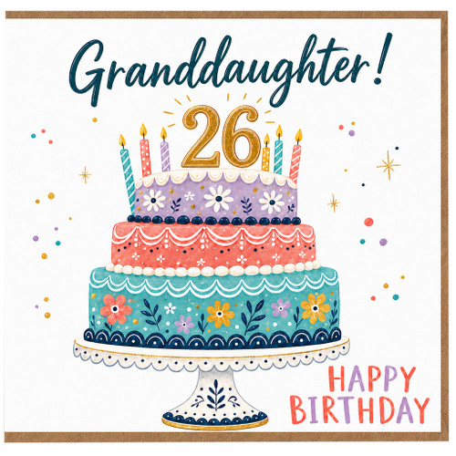 Granddaughter 26th Birthday Card